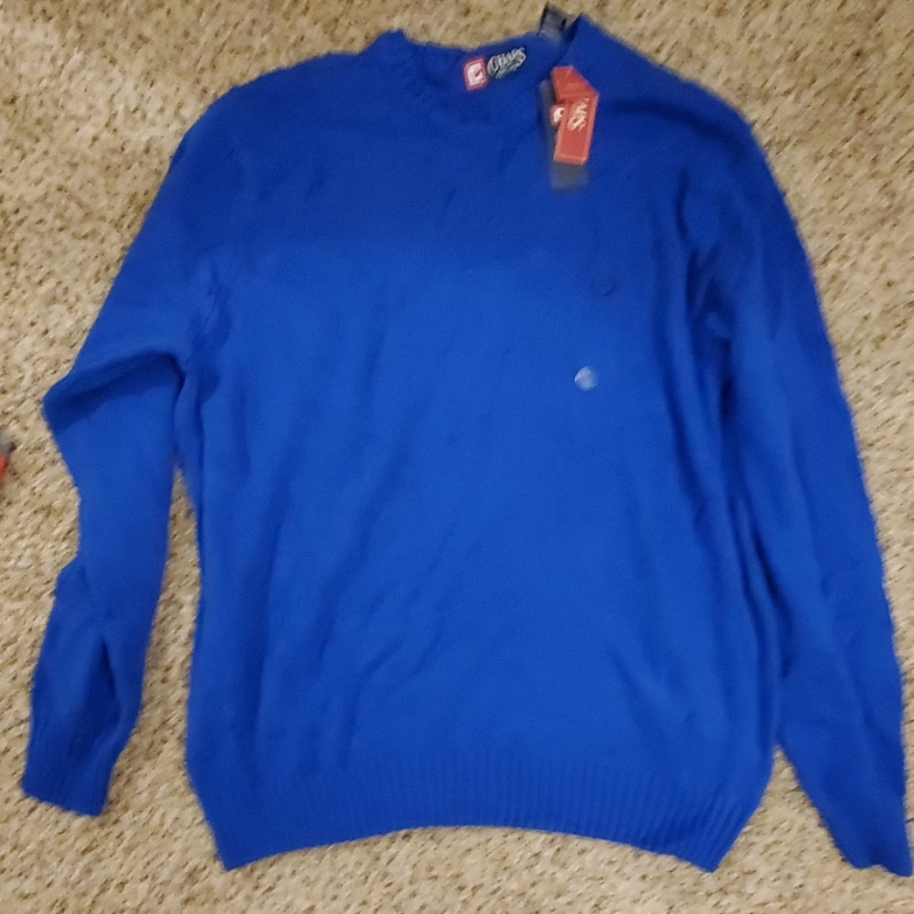 Chaps Men's Crewneck Sweater, RBlue, new